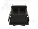 Switch rocker snap-in on/off rectangular black up/down